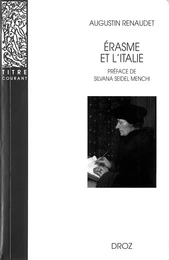 Erasme et l'Italie. Nouvelle édition corrigée