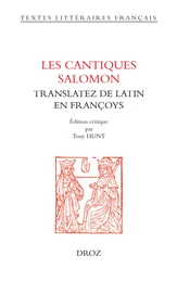 Les cantiques Salomon translatez de latin en françoys