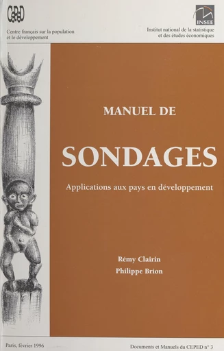 Manuel de sondages : applications aux pays en développement - Rémy Clairin, Philippe Brion - FeniXX réédition numérique