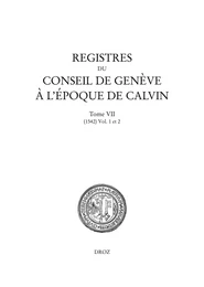 Registres du Conseil de Genève à l'époque de Calvin