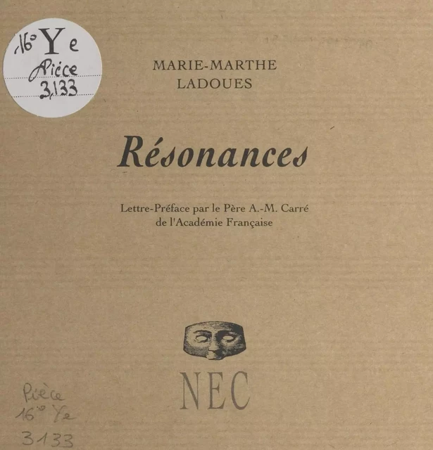 Résonances - Marie-Marthe Ladouès - FeniXX réédition numérique