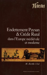 Endettement paysan et crédit rural