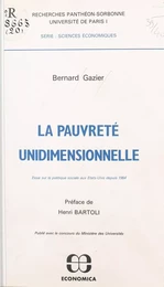 La pauvreté unidimensionnelle