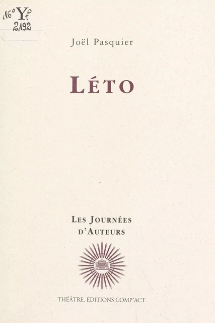 Léto - Joël Pasquier - FeniXX réédition numérique