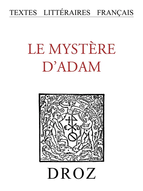 Le Mystère d'Adam -  - Librairie Droz