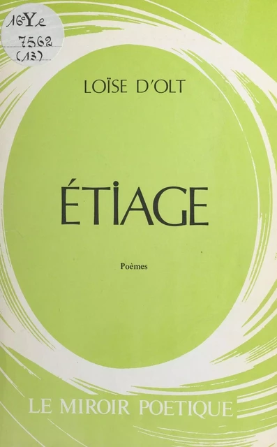 Étiage - Loïse d' Olt - FeniXX réédition numérique