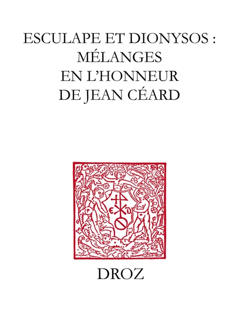 Esculape et Dionysos -  - Librairie Droz