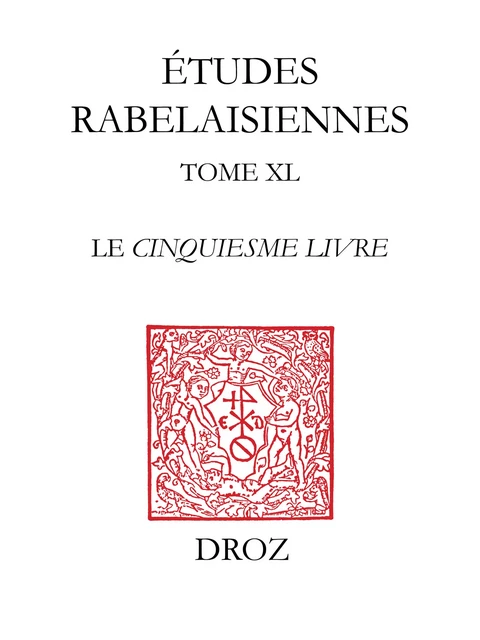 Le "Cinquiesme Livre" -  - Librairie Droz