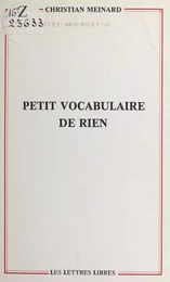 Petit vocabulaire de rien