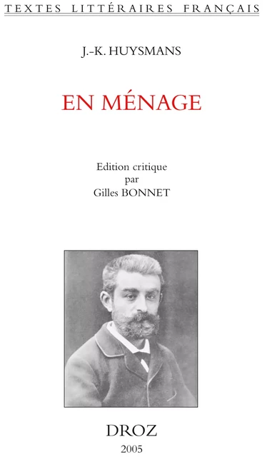 En ménage - Joris-Karl Huysmans - Librairie Droz