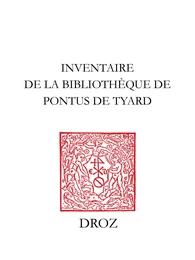 Inventaire de la bibliothèque de Pontus de Tyard