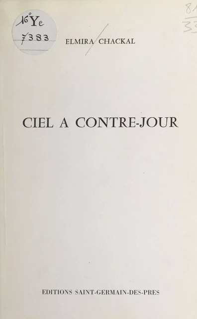 Ciel à contrejour - Elmira Chackal - FeniXX réédition numérique