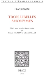 Trois libelles anonymes