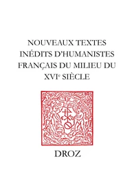 Nouveaux textes inédits d'humanistes français du milieu du XVe siècle