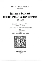 Epistres & Evangiles pour les cinquante & deux sepmaines de l’An