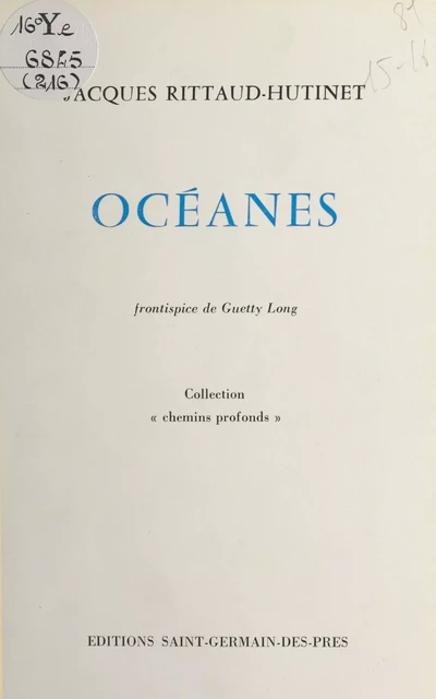 Océanes - Jacques Rittaud-Hutinet - FeniXX réédition numérique