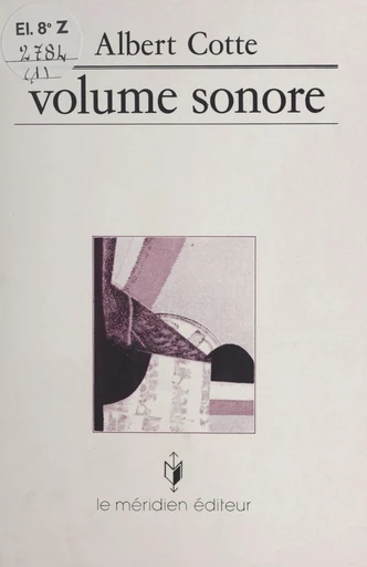 Volume sonore - Albert Cotte - FeniXX réédition numérique