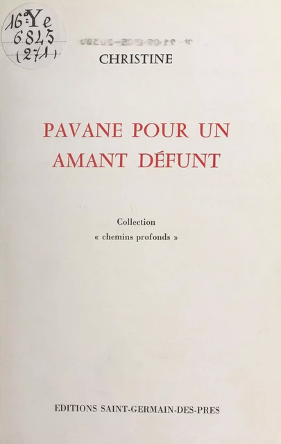 Pavane pour un amant défunt -  Christine - FeniXX réédition numérique