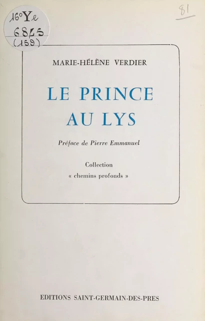 Le prince au lys - Marie-Hélène Verdier - FeniXX réédition numérique