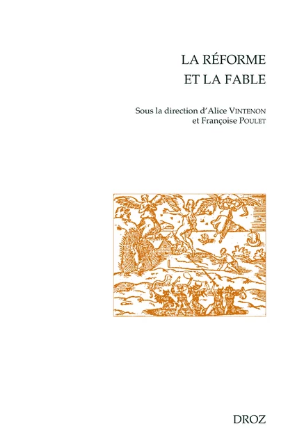 La Réforme et la fable -  - Librairie Droz