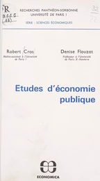 Études d'économie publique