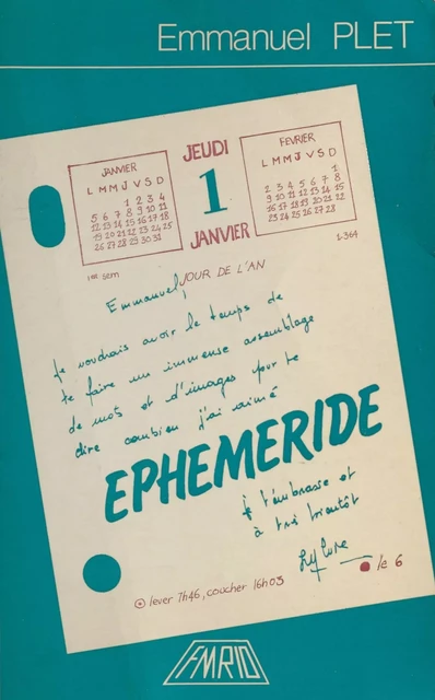 Éphéméride - Emmanuel Plet - FeniXX réédition numérique