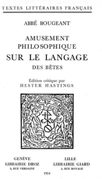 Amusement philosophique sur le Langage des Bêtes