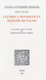 Lettres à Monsieur et Madame de Falai