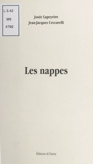 Les nappes - Josée Lapeyrère - FeniXX réédition numérique