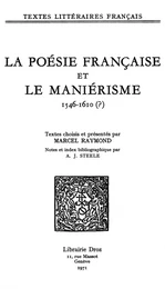 La Poésie française et le maniérisme