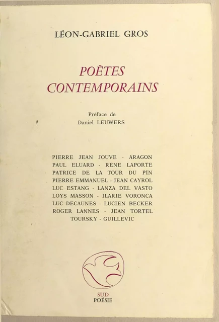 Poètes contemporains - Léon-Gabriel Gros - FeniXX réédition numérique