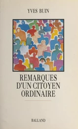 Remarques d'un citoyen ordinaire