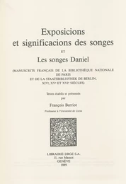 Exposicions et significacions des songes ; et Les songes de Daniel