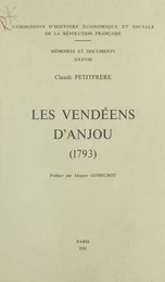 Les Vendéens d'Anjou (1793) : analyse des structures militaires, sociales et mentales