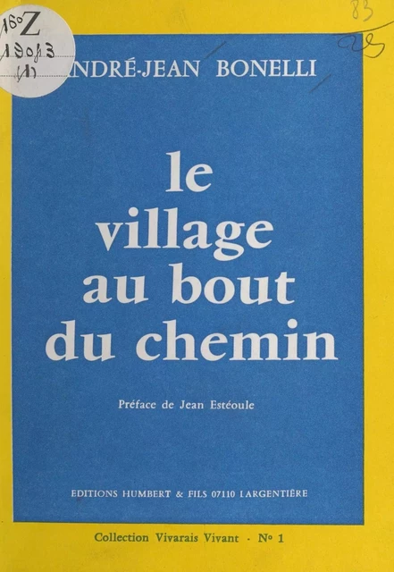 Le village au bout du chemin - André-Jean Bonelli - FeniXX réédition numérique