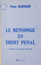 Le mensonge en droit pénal