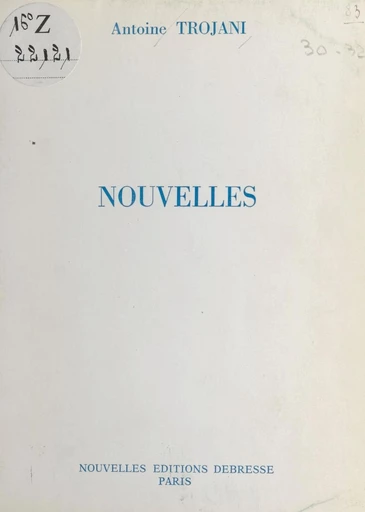 Nouvelles - Antoine Trojani - FeniXX réédition numérique