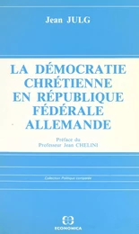 La démocratie chrétienne en République fédérale allemande