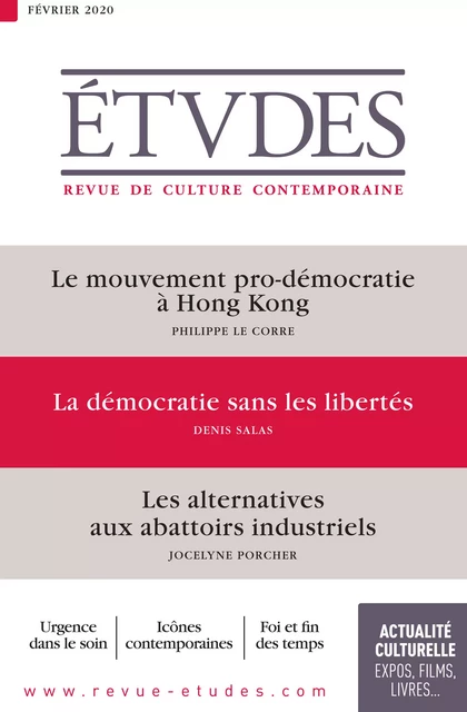 Revue Etudes - La démocratie sans les libertés - Collectif Auteur - Revue Études