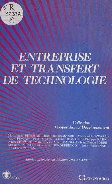 Entreprise et transfert de technologie -  - FeniXX réédition numérique