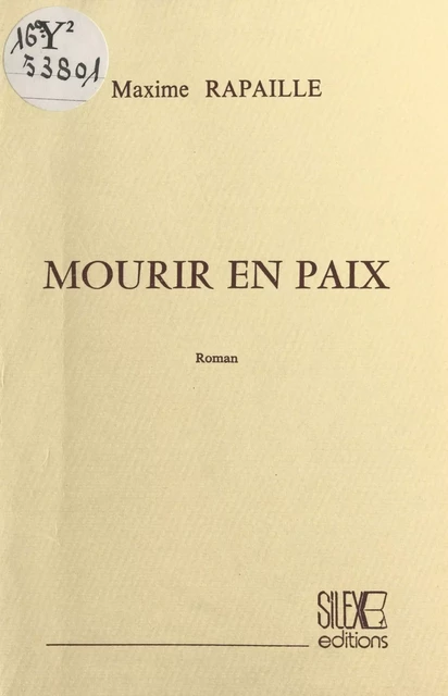 Mourir en paix - Maxime Rapaille - FeniXX réédition numérique