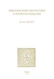 Bibliographie des œuvres d’Estienne Pasquier