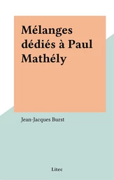 Mélanges dédiés à Paul Mathély