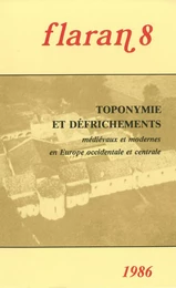 Toponymie et défrichements