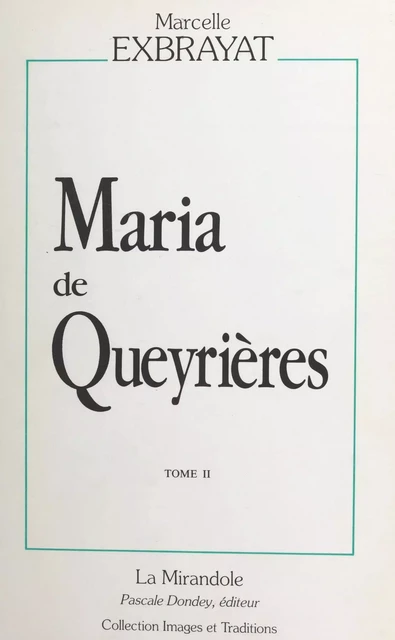 Maria de Queyrières (2) : Errances - Marcelle Exbrayat - FeniXX réédition numérique