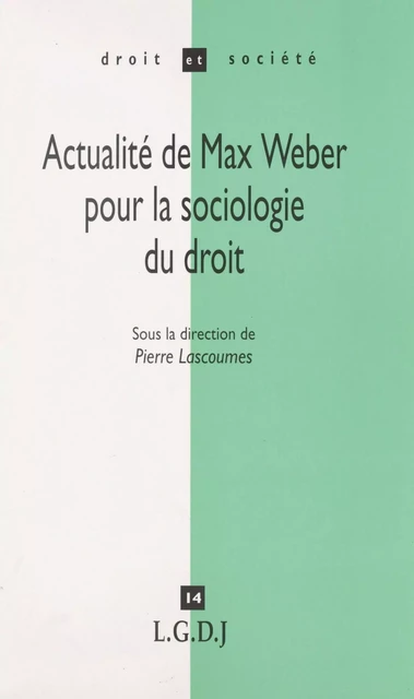 Actualité de Max Weber pour la sociologie du droit - Pierre Lascoumes - FeniXX réédition numérique