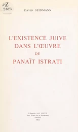 L'existence juive dans l'œuvre de Panaït Istrati