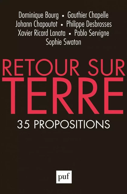 Retour sur Terre - Johann Chapoutot, Dominique Bourg, Sophie Swaton - Humensis