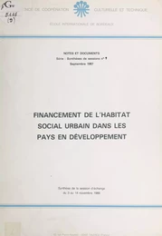 Financement de l'habitat social urbain dans les pays en développement