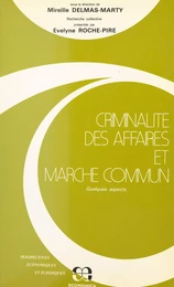 Criminalité des affaires et marché commun : quelques aspects